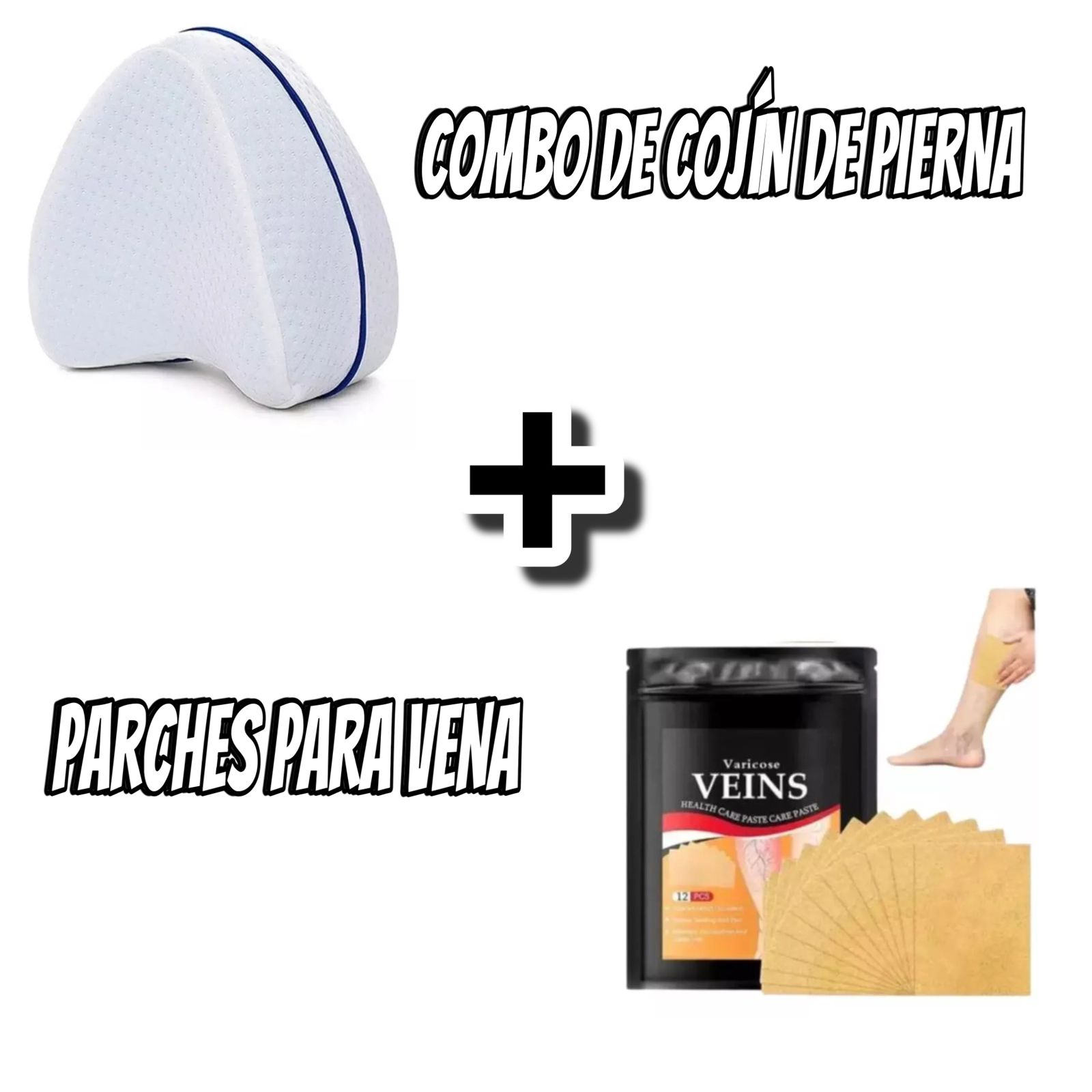 COMBO ALMOHADA PIERNA + PARCHES PARA VEN